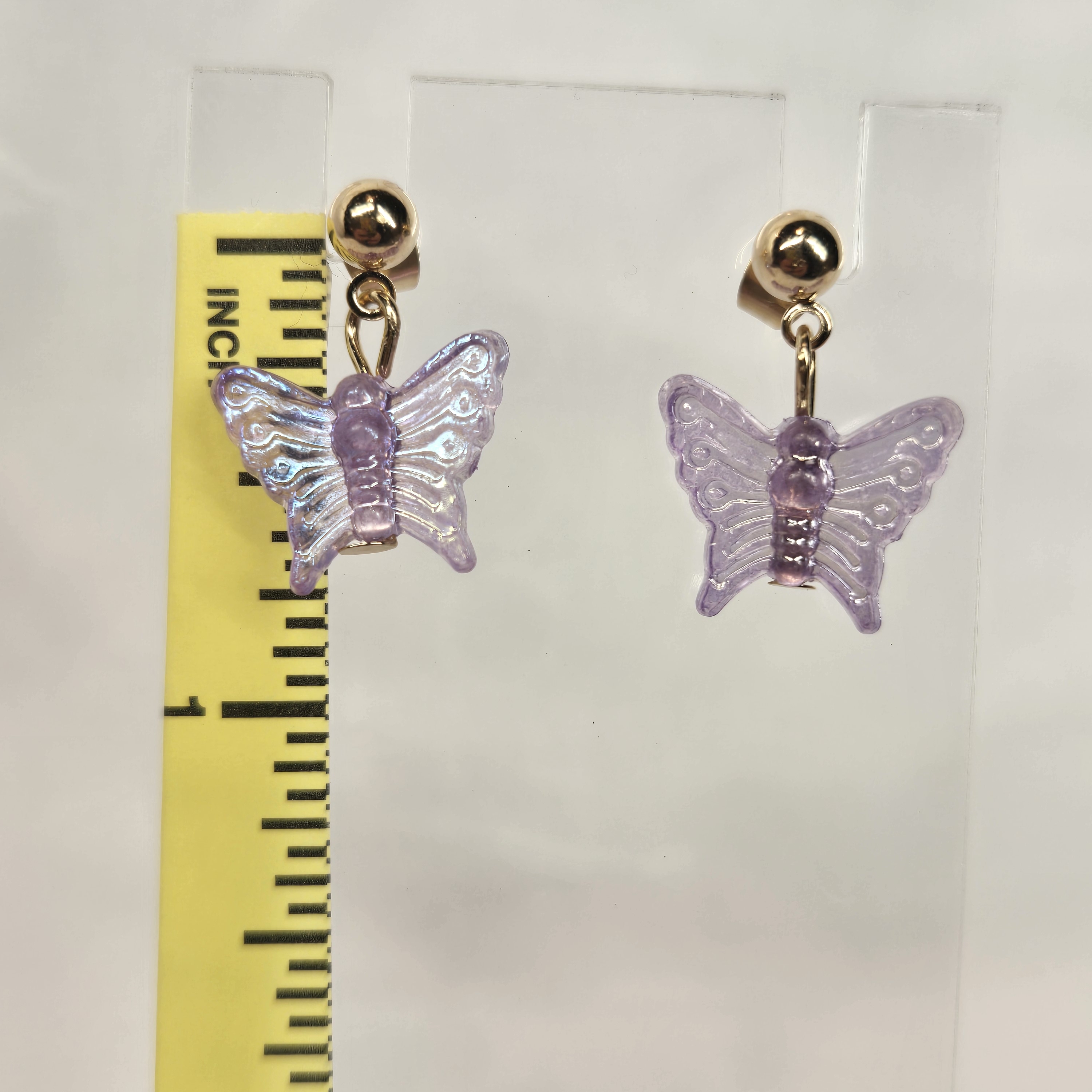 Iridescent Butterfly Earrings 6$